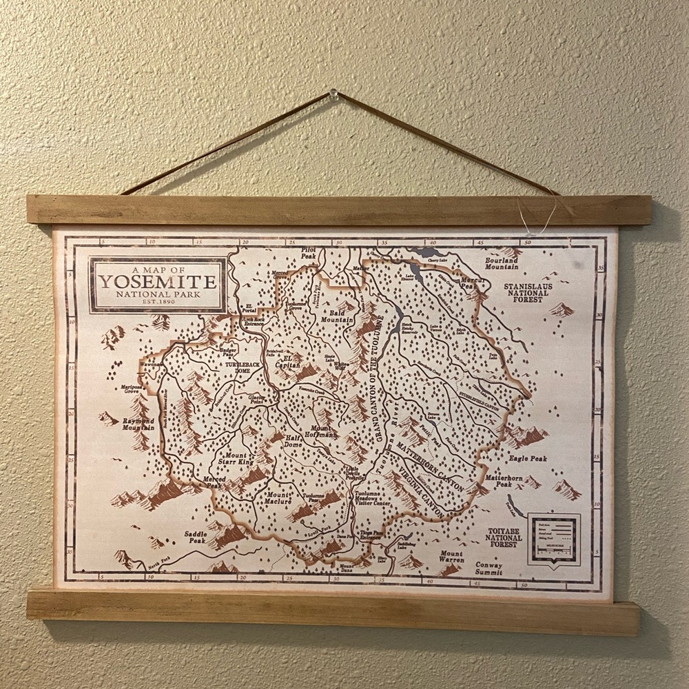 Yosemite hanging wall decor